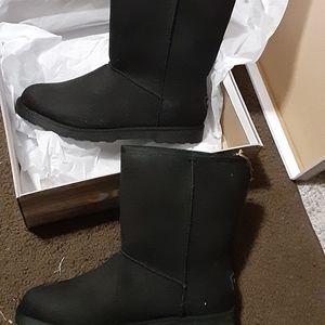 Suede/fur boots